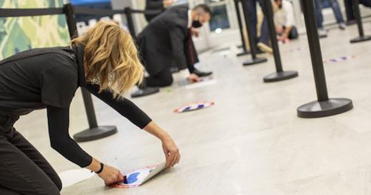 Avery Dennison donates floor graphics for polling locations in Northeast Ohio to help make voting safe and smooth.