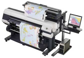 The Colortrac Ci 40 scanner with the Canon imagePROGRAF 820 large format printer