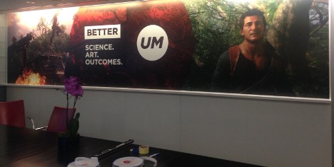 Wall graphics created by ABC Imaging using CMYUK's removable and repositionable UTACK media