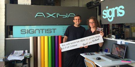 Axiya Signs was the lucky grand prize winner and opted for the TrueVIS VG-540.