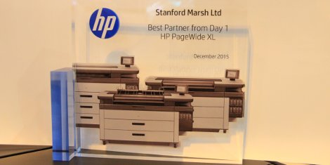 Stanford Marsh Ltd. has been named 'Best Partner from Day One for HP PageWide XL Technology'.