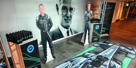 AlumiGraphics was used to great effect by drp for Jaguar Racing's Formula E promotion