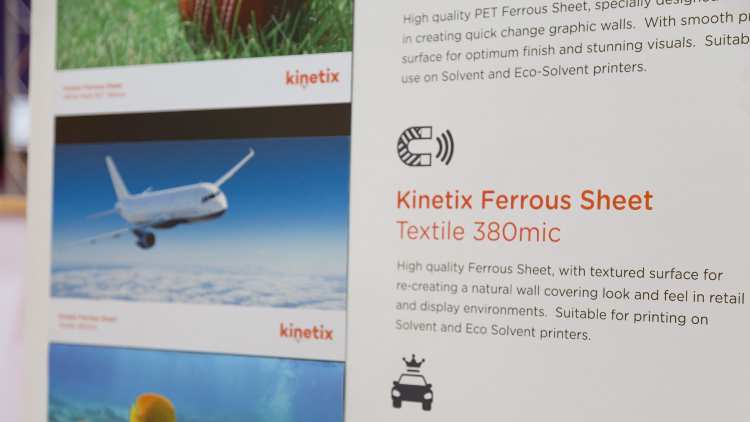 Kinetix is a tried and tested range of magnetic materials that works on Latex, UV, Eco Solvent and Solvent machines.