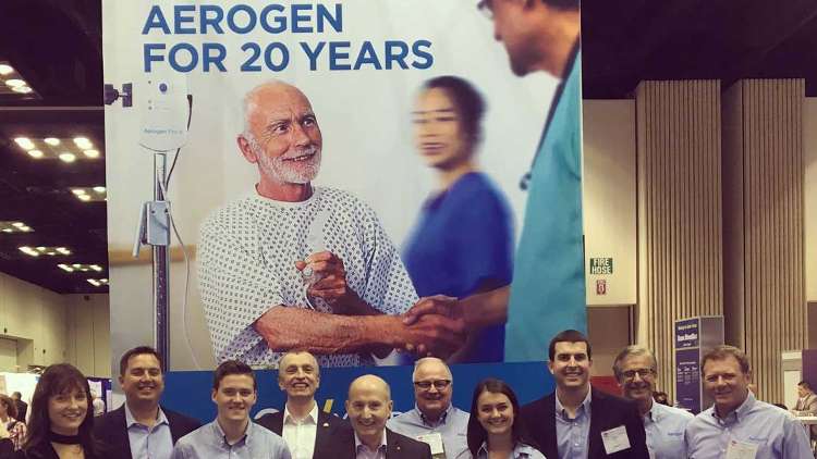 Aerogen’s 10’ x 20’ island exhibit featured five interactive activities designed to attract Congress attendees and encouraged them to share their experiences with Aerogen.