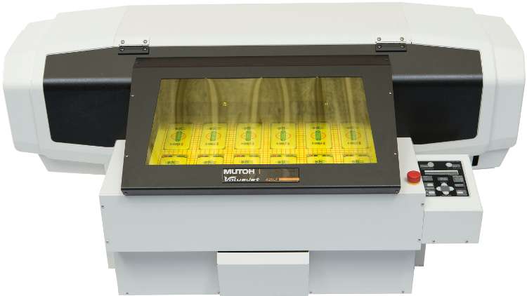 Colourgen will showcase the Mutoh ValueJet 426UF A3-size direct-to-object LED UV printer and the ValueJet 1638UH.