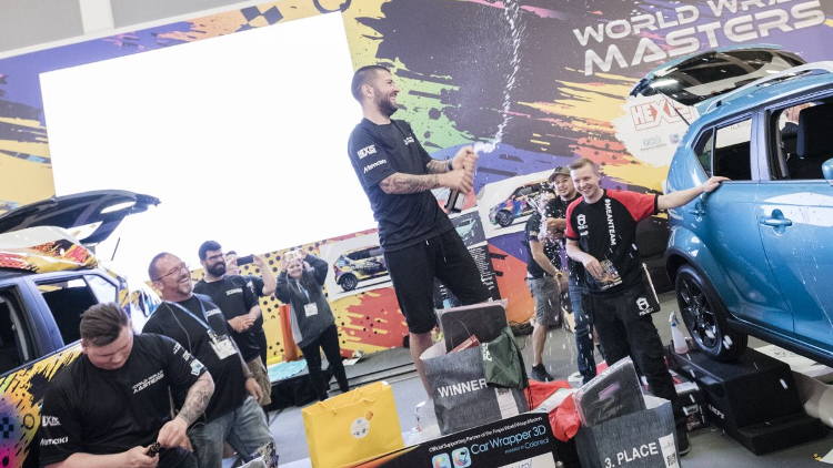 Ivan Tenchev takes World Wrap Masters 2018 title at FESPA Global Print Expo 2018.