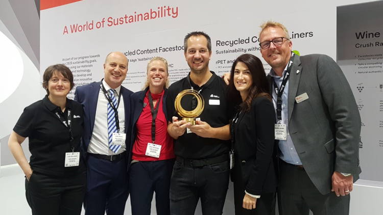 Avery Dennison wins Sustainability Award for recycled PET liner.