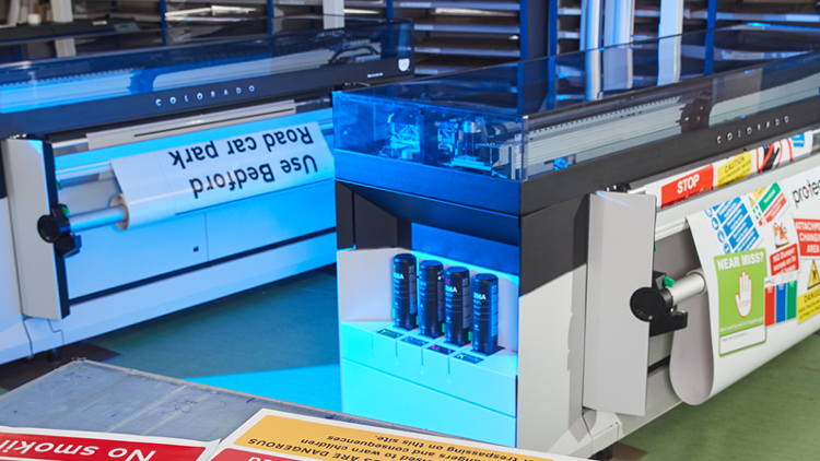 Canon to meet volume demands for Protect Safety Signs with two Océ Colorado 1640 printers.