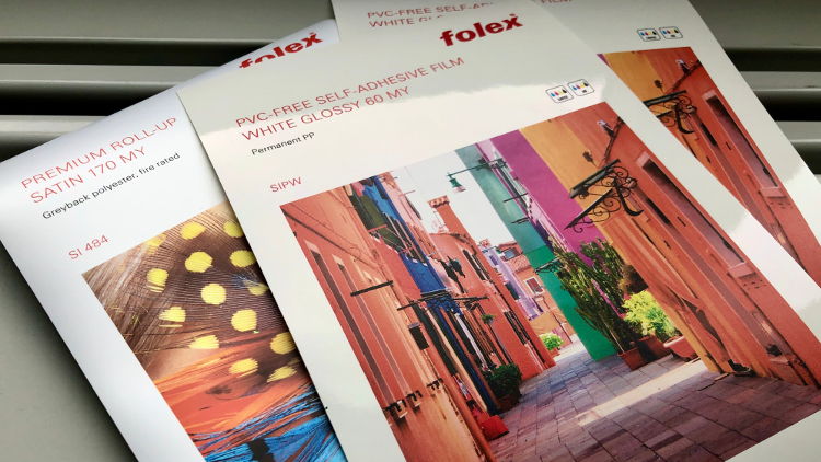 Folex proudly presents at FESPA its wide media assortment for large format ink jet printers.