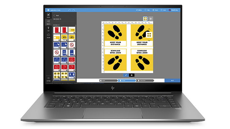 HP and 3M collaborate on signage templates to support social distancing and help protect workers and the Public while businesses reopen.