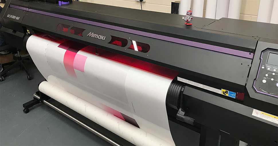 Digital 23 installs a Mimaki UCJV300-160 UV LED cut and print machine from CMYUK.