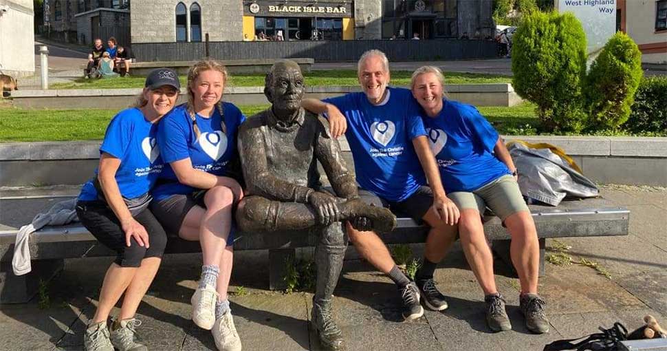 Perfect Colours’ Walker completes West Highland Way challenge to raise funds for cancer charity.