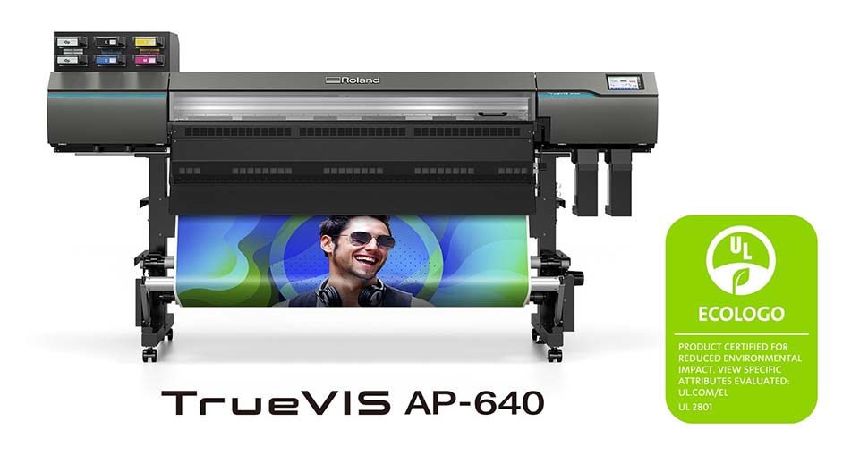 Roland DG Resin Ink for TrueVIS AP-640 earns ECOLOGO Certification.