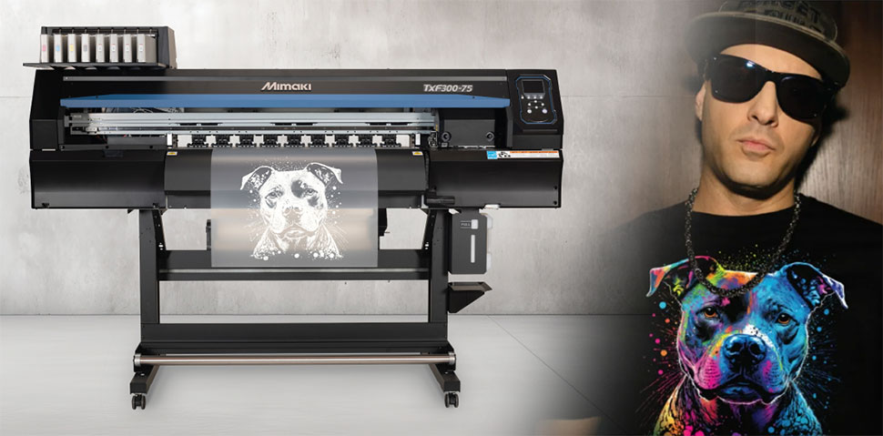 Mimaki TXF300-75 direct to garment printer at SDUK