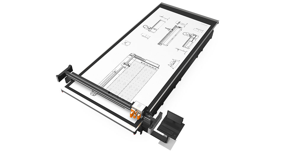 New Kongsberg C68 Exact sets exceptional new standards for Ppecision in very large format drafting and cutting.