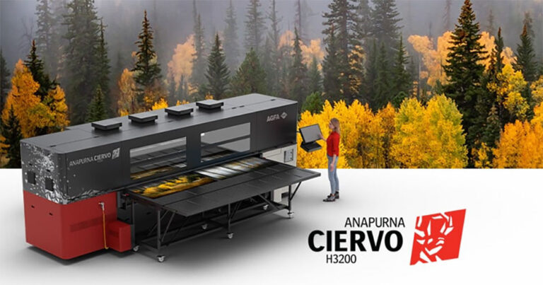 Agfa debuts new Anapurna Ciervo H3200 hybrid inkjet printer at ISA International Sign Expo 2024.