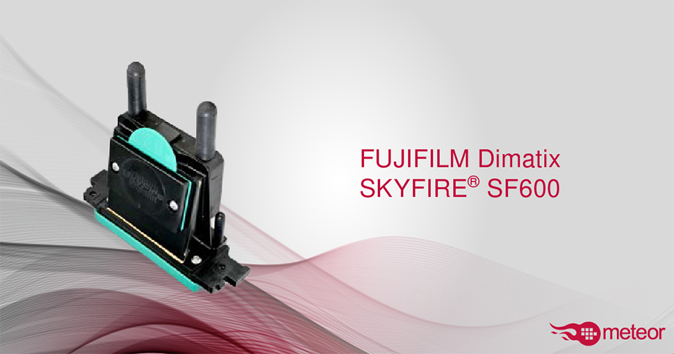 Meteor drive electronics and the new Fujifilm Dimatix SKYFIRE SF600 printhead.