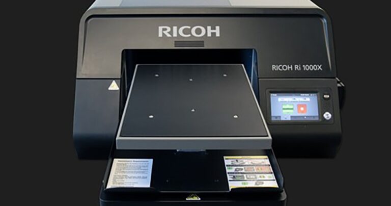 Ricoh announces launch of the new RICOH Ri 1000X DTG printer.