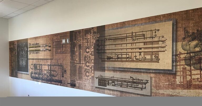 Drytac ReTac Textures Linen used to create printed murals.