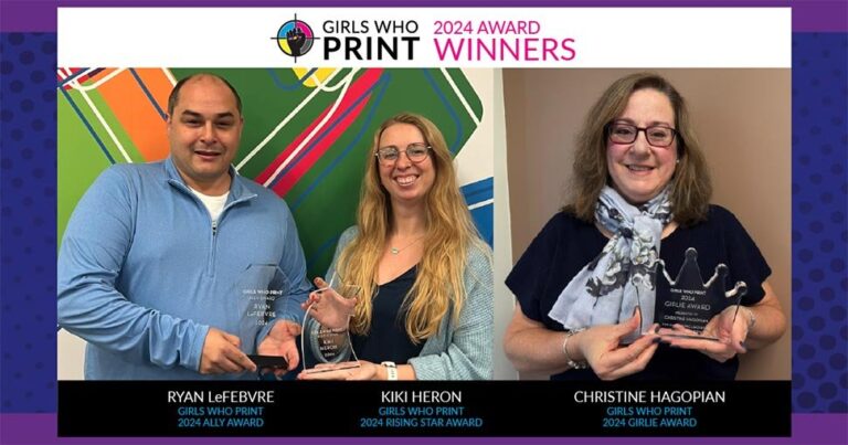 Girls Who Print honors three industry members with awards at the 12th Annual Girls Who Print Day Conference.