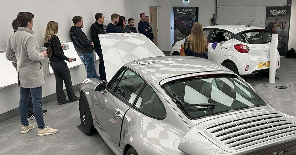 PressOn Automotive partners with All Print Supplies – with support from HP and Fedrigoni – to host vehicle wrapping open house.